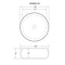 Ruvati 18" Rnd Bathroom Vessel Sink Wht Above Vanity Counter Circular Ceramic RVB0318 - alternate 5